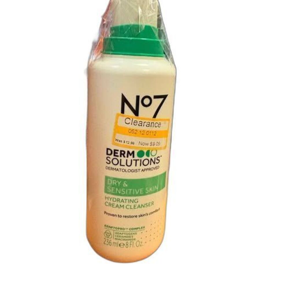 No7 Derm Solutions Hydrating Cream Cleanser Dry Sensitive Skin